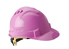 Gateway Safety 71206 Serpent Safety Helmet, Cap Style, Vented, Pink Shell, Ratchet Suspension