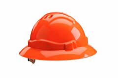 Gateway Safety 71416 Serpent Safety Helmet, Full Brim, Vented, Hi-Viz Orange Shell, Ratchet Suspension