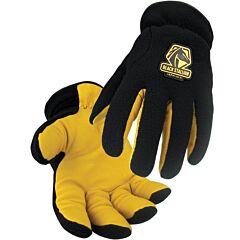 Black Stallion 15Fhl-Blk Fuzzyhand Polar Fleece/Grain Pigskin Insulated Driver'S Style Gloves, Size Large
