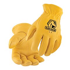 Black Stallion 17L Top Grain Elkskin, Elastic Wrist Driver'S Style Gloves, Size Large