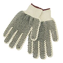 Black Stallion 2118L Cotton/Poly, Gripping Dots String Knit Industrial Gloves, Size Large