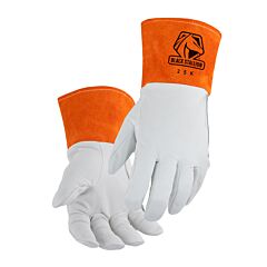 Black Stallion 25Ks Grain Kidskin, Long Cuff Tig Welding Gloves, Size Small