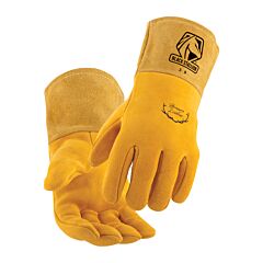 Black Stallion 39S Heavy Reversed Grain Deer Skin Mig Welding Gloves, Size Small