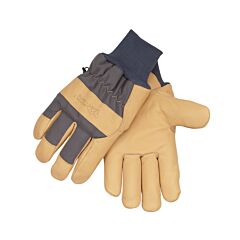 Black Stallion 6Lpks Grain Pigskin Impact Nylon Multiblend Insulated Leather Palm Work Gloves, Size Small