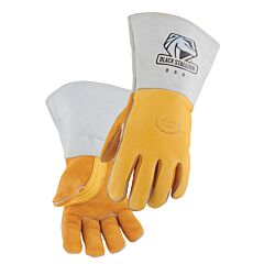 Black Stallion 850L Gold Reversed Grain/Split Elkskin, Nomex Premium Welding Gloves, Size Large