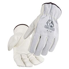 Black Stallion 87Kl Grain/Split Cowhide, Kevlar® Sewn Driver'S Style Gloves, Size Large