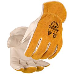 Black Stallion 97Kcr-2X Grain/Split Cowhide, Kevlar® Sewn Driver'S Style Gloves, Cut Resistant, Size 2X-Large