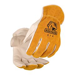 Black Stallion 97Ks Grain/Split Cowhide, Kevlar® Sewn Driver'S Style Gloves, Size Small