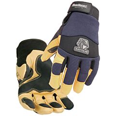 Black Stallion 99Acem-Pw Action Spandex With Grain Pigskin Insulated Reinforced Ergonomic Gloves, Size Medium
