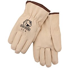 Black Stallion 9Pbxl Grain Pigskin, Elastic Wrist Economy Driver'S Style Gloves, Size X-Large
