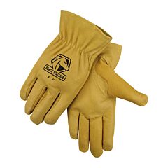 Black Stallion 9Pl Grain Pigskin, Elastic Wrist Driver'S Style Gloves, Size Large