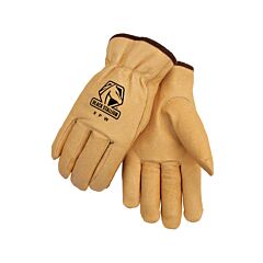Black Stallion 9Pwxl Grain Pigskin, Elastic Wrist Insulated Driver'S Style Gloves, Size X-Large