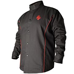 Black Stallion B9C-3Xl Bsx Black Fr Welding Jacket, Size 3X-Large