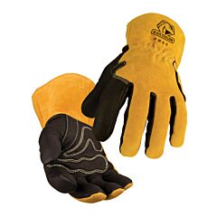 Black Stallion Bm88-3X Bsx® Premium Grain Pigskin Palm, Cowhide Back Mig Welding Gloves, Size 3X-Large