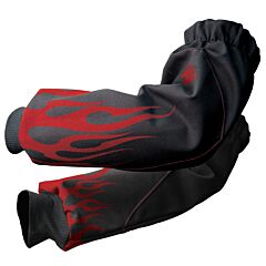 Black Stallion Bx9-19S-Bk Bsx Black With Black, Red Flames Xtenders Reinforced Fr Sleeves
