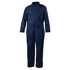 Black Stallion Cf2117-Nv-Xlg 7 Oz. Flame-Resistant Cotton Coveralls, Navy, Size X-Large