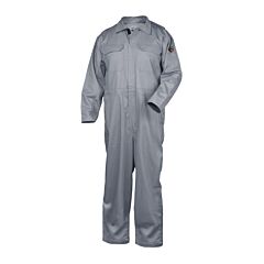 Black Stallion Cf2215-Gy-Lrg 9 Oz. Flame-Resistant Cotton Coveralls, Gray, Size Large