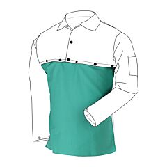 Black Stallion F9-20B 9 Oz. Green Flame Resistant Cotton 20 Inch Bib For Cape Sleeve