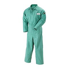 Black Stallion F9-32Ca/Pt-Xl 9 Oz. Green Flame Resistant Cotton Coverall With Pass-Through Pockets, Size X-Large