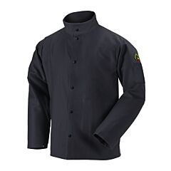 Black Stallion Fbk9-30C-2Xl 9 Oz. Black Flame Resistant Cotton 30 Inch Coat, Size 2X-Large