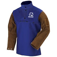 Black Stallion Frb9-21Cs/Bs-S 9 Oz. Fr And Side Split Cowhide Hybrid Cape Sleeve, Size Small