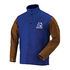 Black Stallion Frb9-30C/Bs-S 9 Oz. Fr And Side Split Cowhide 30 Inch Hybrid Coat, Size Small