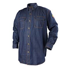 Black Stallion Fs8-Dnm-Xl 8 Oz. Fr Cotton Denim Work Shirt, Size X-Large