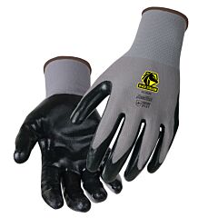 Black Stallion Gc2030-Gy-Sml Nitrile Coated Palm Nylon Knit Gloves, Size Small