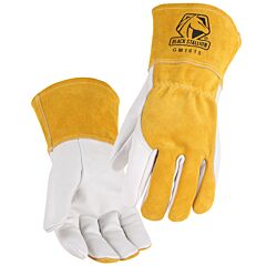 Black Stallion Gm1615-Wt-Med Grain Cowskin Palm, Cowhide Back Mig Welding Gloves, Size Medium