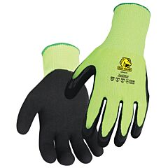 Black Stallion Gr4030-Hb-Med A5 Cut Resistant Sandy Nitrile Coated Hi-Vis Hppe Blend Glove, Size Medium