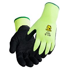 Black Stallion Gr4545-Hb-Sml A5 Cut Resistant Thermal Sandy Nitrile Coated Hi-Vis Hppe Blend Glove, Size Small