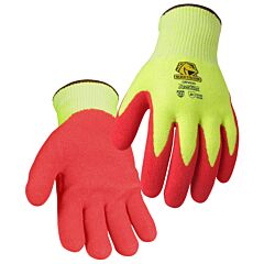 Black Stallion Gr5030-Hr-Sml A6 Cut Resistant Sandy Nitrile Coated Hi-Vis Hppe Blend Glove, Size Small