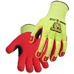 Black Stallion Gr5040-Hr-2Xl A6 Cut Resistant And Impact Sandy Nitrile Coated Hi-Vis Hppe Blend Glove, Size 2X-Large