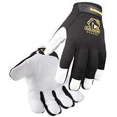Black Stallion Gx4240-Bw-2Xl Toolhandz® Core Goat Grain Leather Palm Mechanic'S Gloves, Size 2X-Large