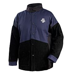 Black Stallion Jh1016-Nb-3Xl Bsx 9 Oz. Fr And Side Split Cowhide Hybrid Coat, Navy/Black, Size 3X-Large