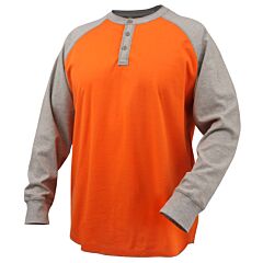 Black Stallion Tf2520-Go-Xlg 7 Oz. Flame-Resistant Cotton Henry Style T-Shirt (Gray/Orange), Nfpa 2112, Nfpa 70E, Size X-Large