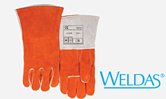 Weldas 10-0328 All Purpose Weld Welding Gloves, Shoulder Leather, Straight Thumb, Russet