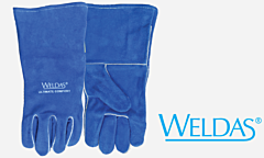 Weldas 10-0160 All Purpose Weld Welding Gloves, Shoulder Leather, Wing Thumb, Blue