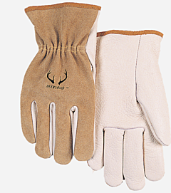 Weldas 10-2300 Deersosoft Drivers Gloves, Deerskin Palm, Cowhide Back, Pearl With Tan