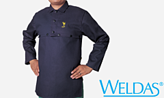 Weldas 33-8228 Cool Flame Retardant Cape Sleeve, Cotton, Fr Treated, Navy Blue