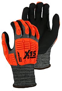 Majestic 35-5465 X15 Cut & Impact Resistant W/ Premium Foam Nitrile Coating, Size 2X-Large