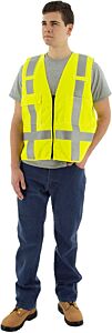 Majestic 95794Y Fr High Visibility Safety Vest, Ansi 2, R, Size 2X-Large