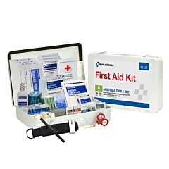 First Aid Only 91347 50 Person Ansi 2021 Class B, Metal First Aid Kit