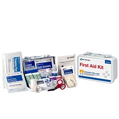 First Aid Only 91323 10 Person Ansi 2021 Class A, Metal First Aid Kit