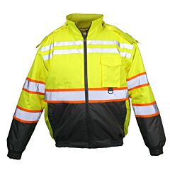 Kishigo Js156 Economy Class 3 Bomber Jacket, Lime, Size 2X-Large