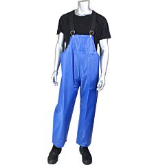 Boss 201-510-B/2X Tpu/Nylon Ind Protective Bib Overall W/Hood Snaps, Lightweight Durable, 10Mil (.25Mm), Blue, Size 2X-Large