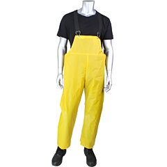 Boss 201-510-Y/3X Tpu/Nylon Ind Protective Bib Overall W/Hood Snaps, Lightweight Durable, 10Mil (.25Mm), Yellow, Size 3X-Large