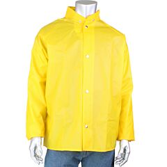 Boss 201-500-Y/3X Tpu/Nylon Industrial Protective Jacket W/Hood Snaps, Lightweight Durable 10Mil, 25Mm, Yellow, Size 3X-Large