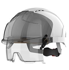 Jsp 280-Evlv-01S Vistalens Vented Abs Shell, Ansi Z89.1 Type I, Class C, White-Smoke, Size One Size