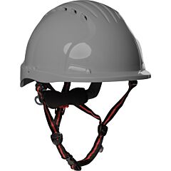 Jsp 280-Ev6151Sv-Ch-40 Evolution Deluxe 6151S Ascend Climbing Helmet, 6-Pt. Wheel Ratchet, Class E, Gray, Size One Size